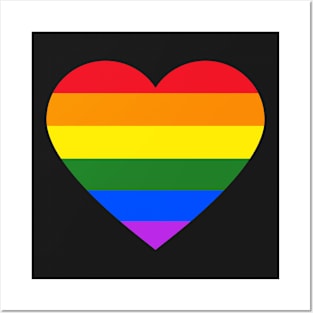 LGBT Rainbow Pride Flag Heart Posters and Art